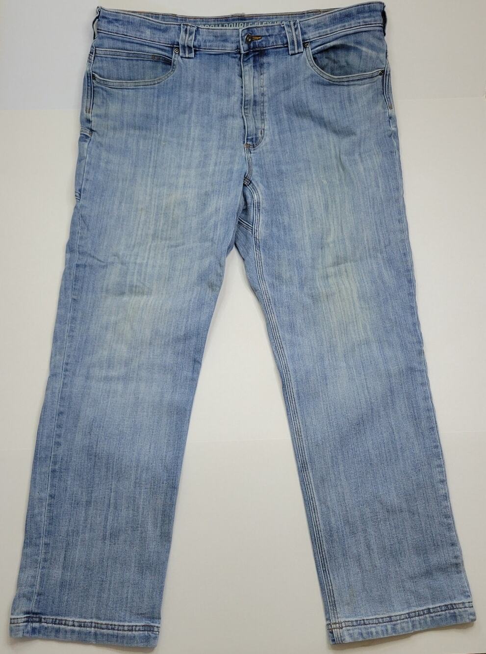 Duluth Trading Ballroom Double Flex Jeans Blue Light Denim Men's 40/30 Standard